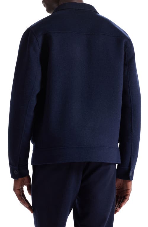 Bugatchi Felted Wool Blend Jacket In Blue