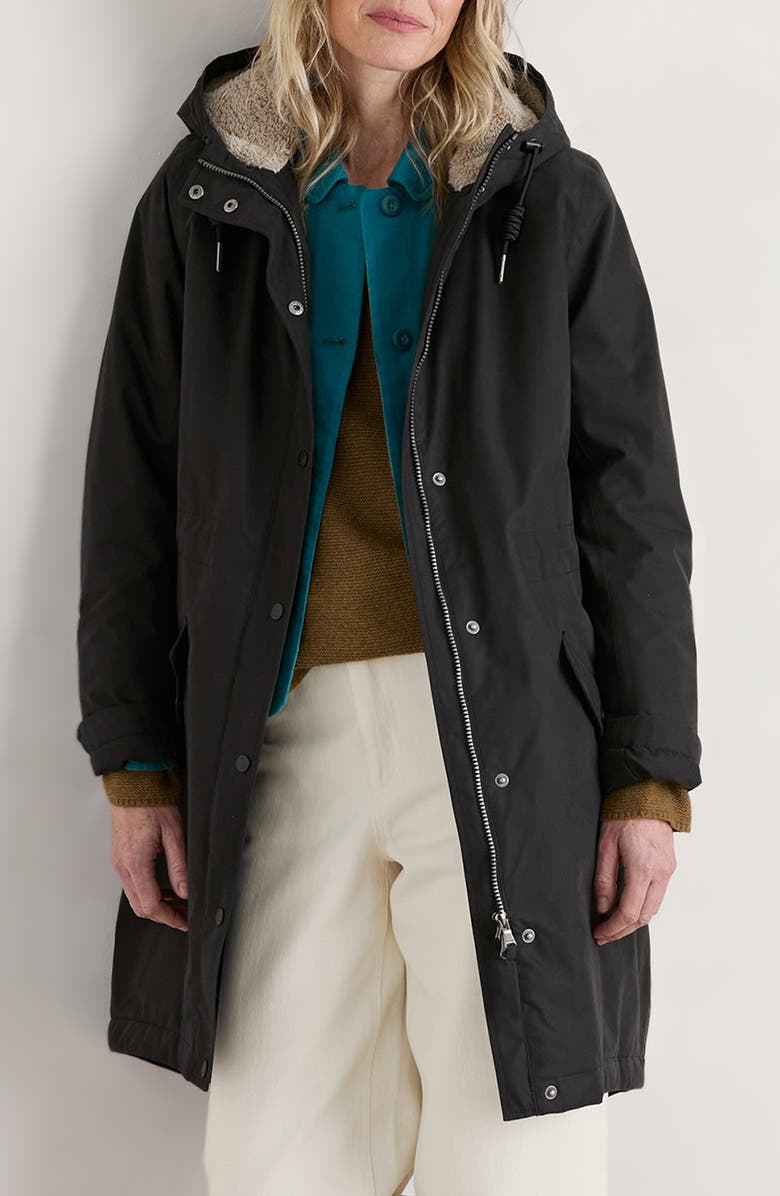 Seasalt Cornwall Plant Hunter Waterproof Hooded Coat, Main, color, Onyx