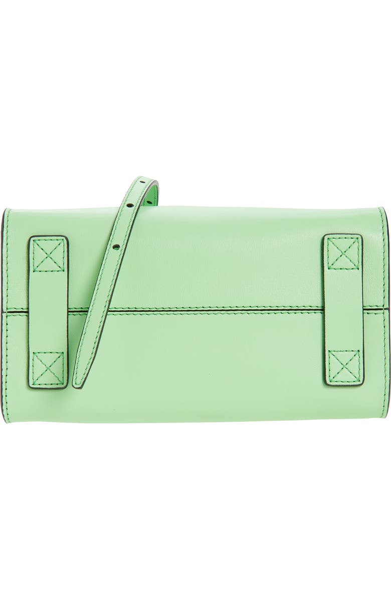 Moschino Small Tie Me Leather Top Handle Bag, Alternate, color, 822 Pistachio