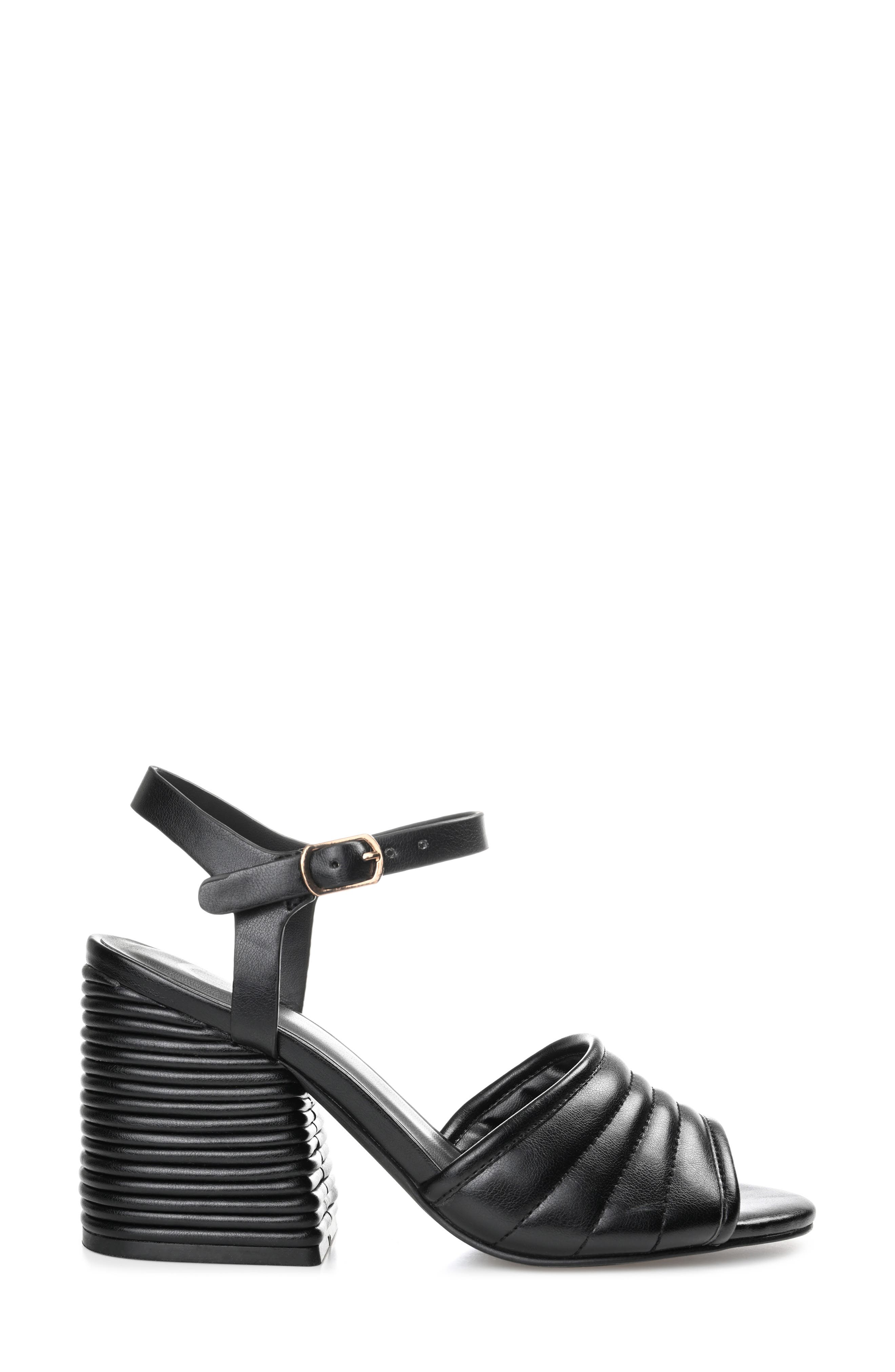 Journee Collection Charmaine Heeled Sandal, Alternate, color, Black