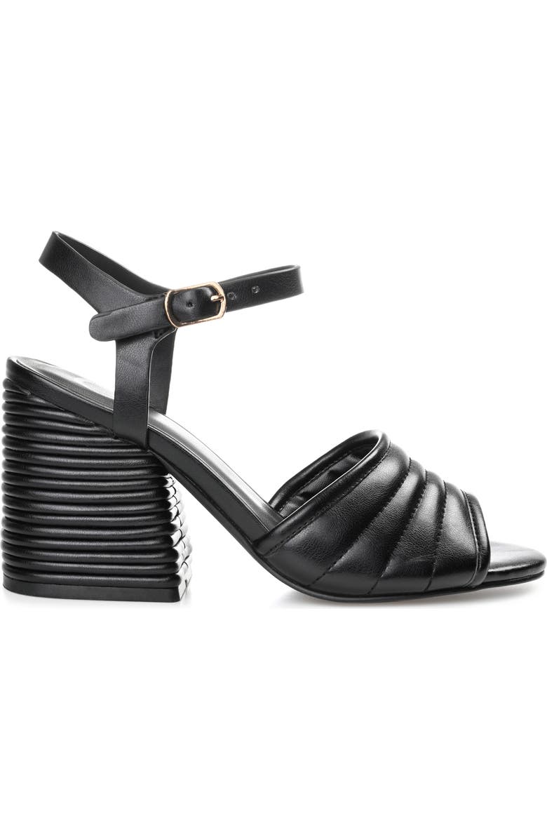 Journee Collection Charmaine Heeled Sandal, Alternate, color, Black