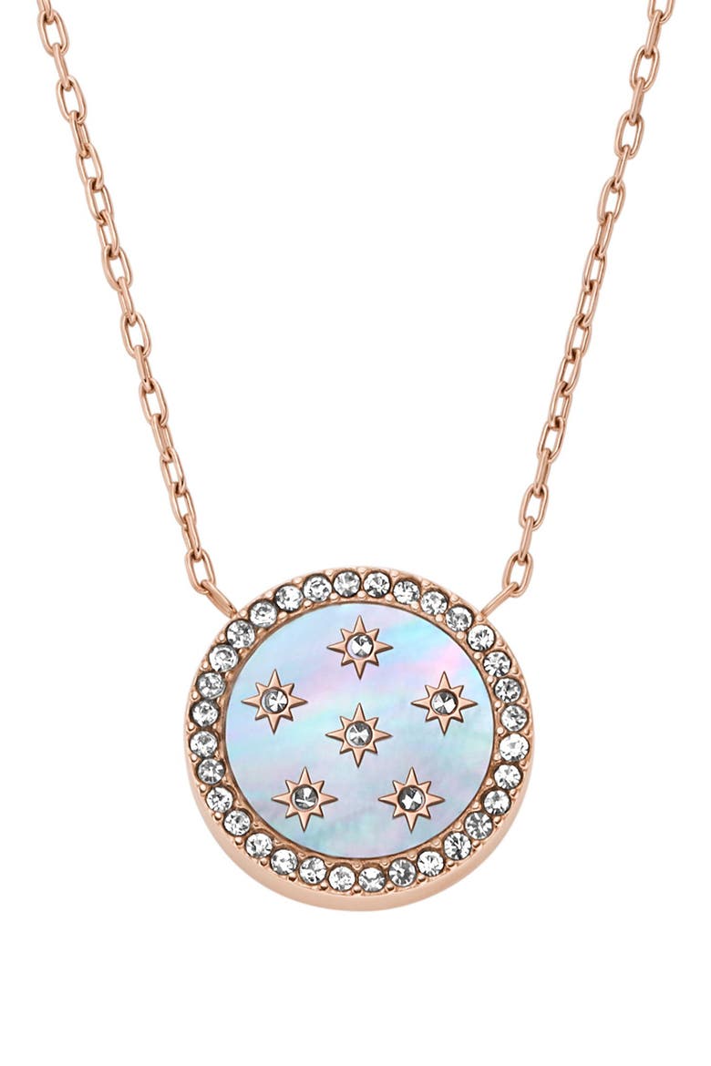Merrit Mother of Pearl Pendant Necklace, Main, color, GOLD