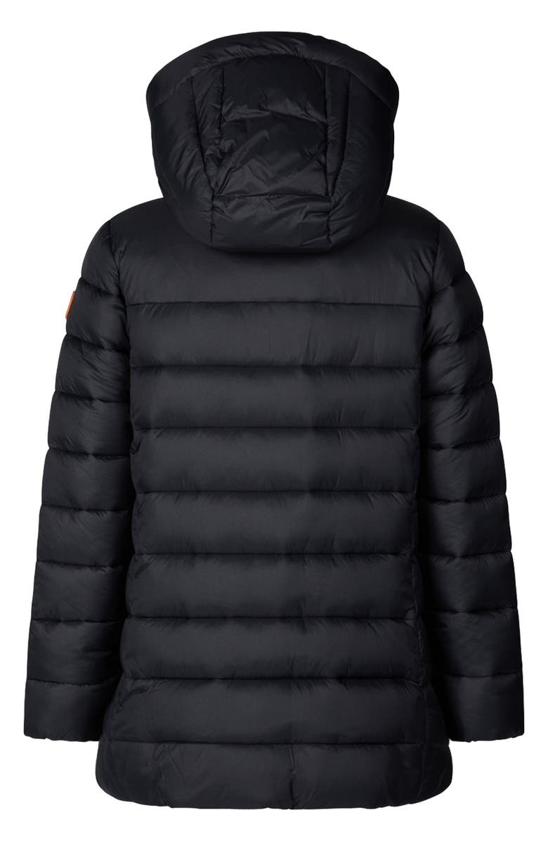 Save The Duck Kids' Meryl Water Repellent Puffer Coat, Alternate, color, Black