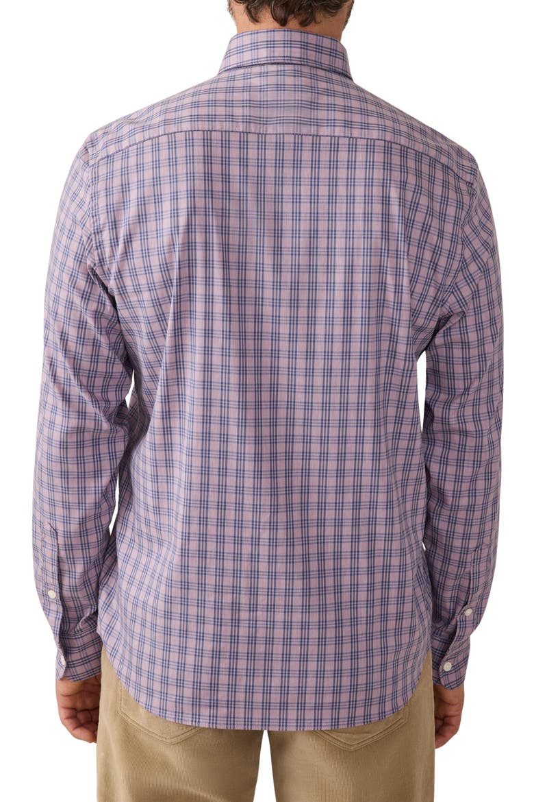 The Movement Button-Up Shirt, Alternate, color, BERRY SKIES CHECK