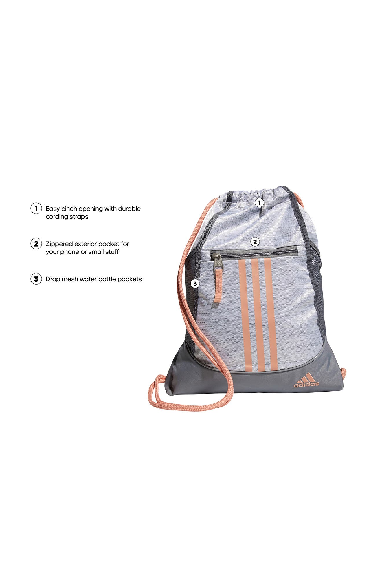 adidas Alliance II Sackpack, Alternate, color, 
