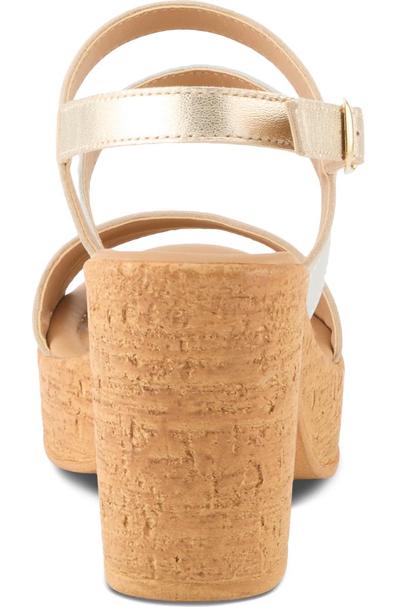 Spring Step Talha Platform Sandal, Alternate, color, Silver Multi