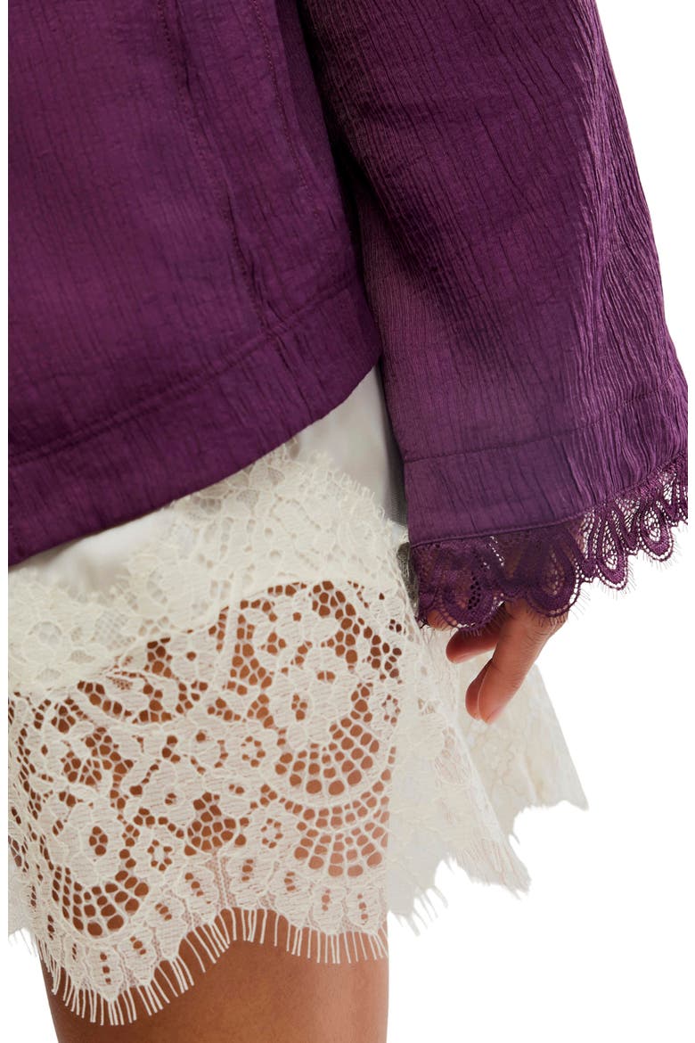 Donni Lace Trim Top, Alternate, color, ITALIAN PLUM