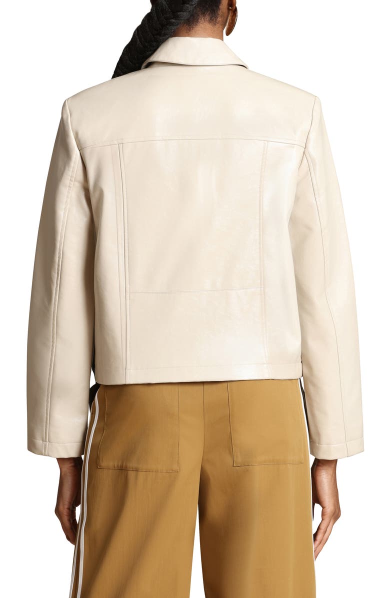 Avec Les Filles Faux Leather Jacket, Alternate, color, Oat