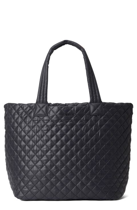 Large Metro Deluxe Diamond Quilted Nylon Tote