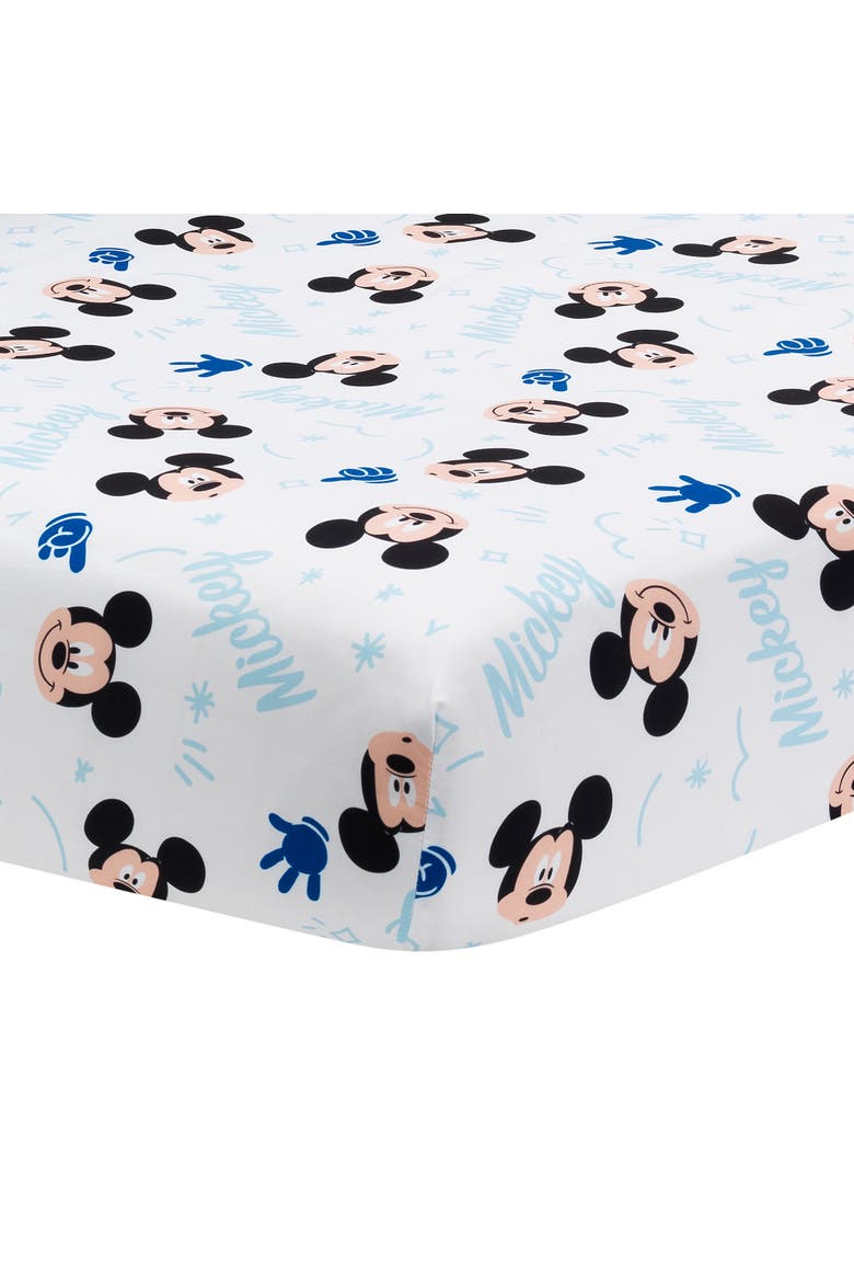 Disney Baby Forever Mickey Mouse 3-Piece Crib Bedding Set, Alternate, color, Blue
