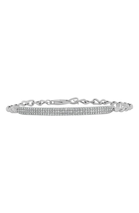 Pavé Diamond ID Bar Bracelet