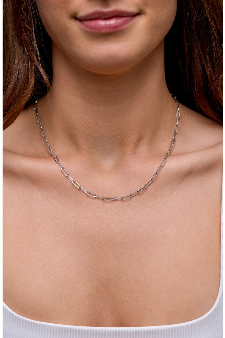 Ofira 14K Gold Chain Link Necklace, Alternate, color, 14K WHITE GOLD