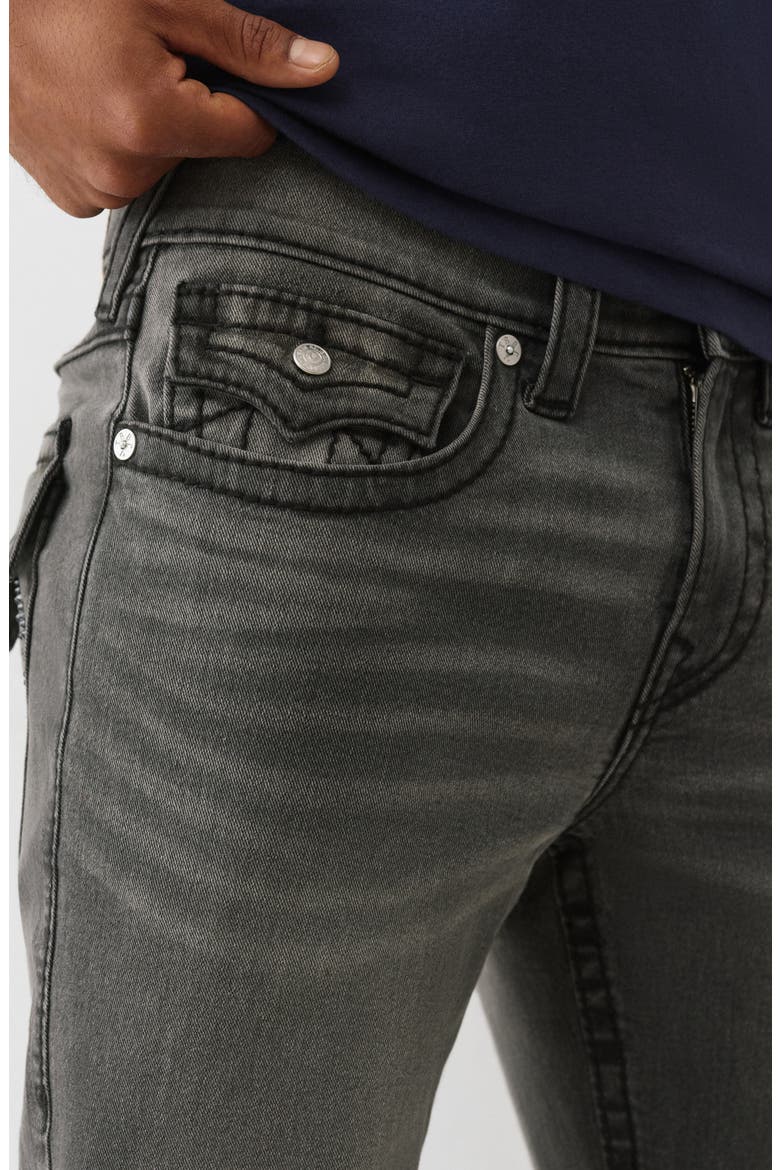 Ricky Stud T-Flap Straight Leg Jeans, Alternate, color, GREY SMORES