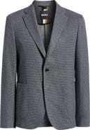 BOSS Hanry Slim Fit Navy Microdot Knit Sport Coat