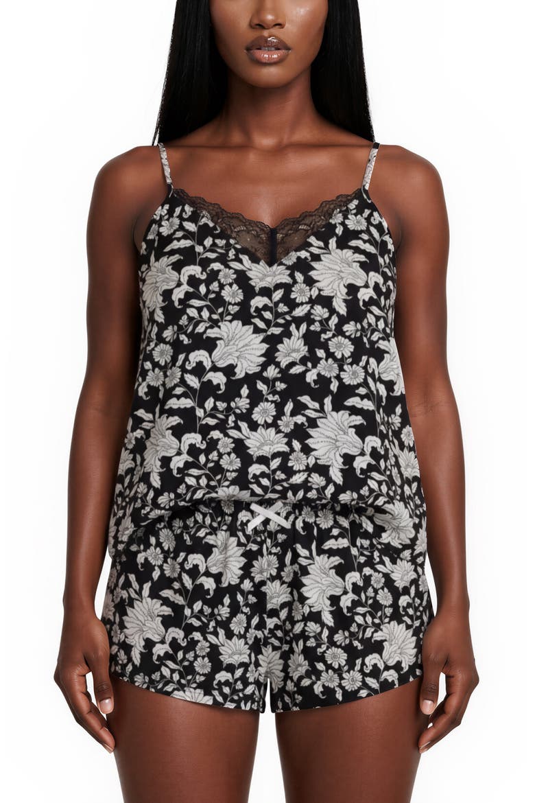 Stacy 4-Piece Pajama Set, Alternate, color, BLACK
