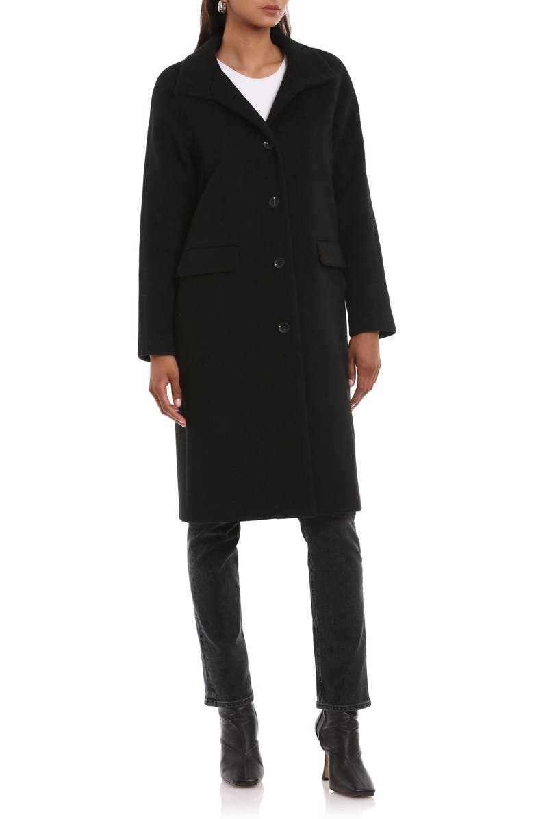 Avec Les Filles Single Breasted Wool Blend Coat, Alternate, color,