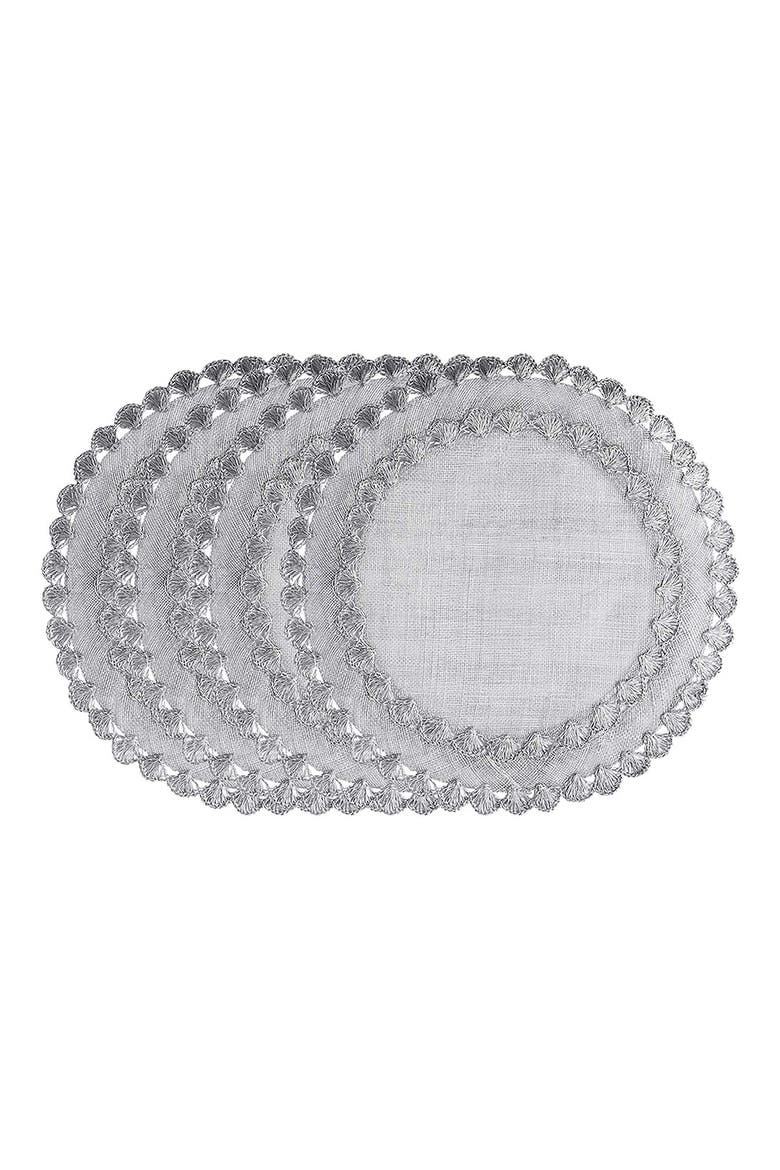 Isadora Set of 4 Placemats, Main, color, SILVER