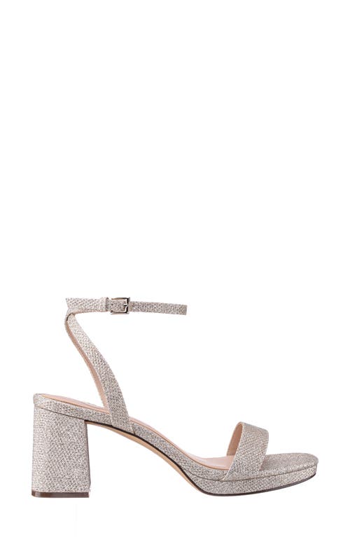Nina Bergen Ankle Strap Sandal In Soft Platino
