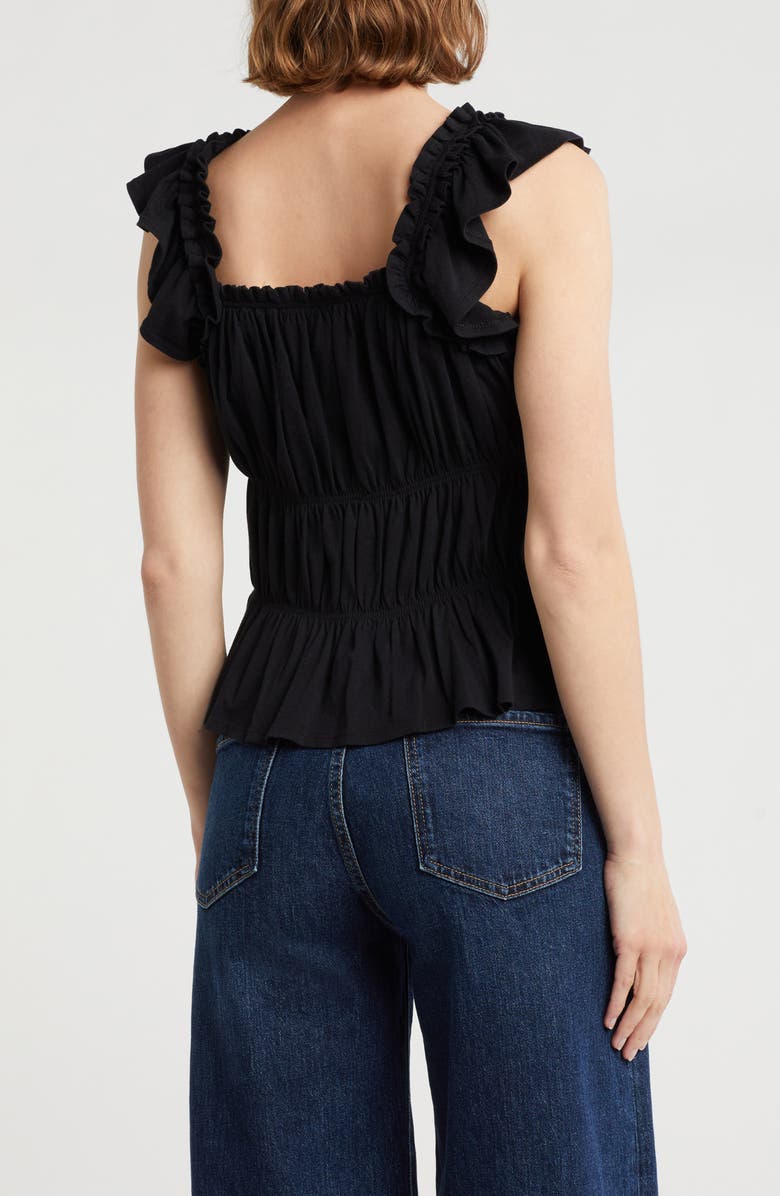 Melrose and Market Smocked Cotton Tank Top, Alternate, color, 