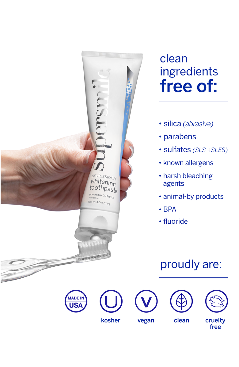 Supersmile Fluoride Free Professional Whitening Toothpaste - Icy Mint, Alternate, color, White