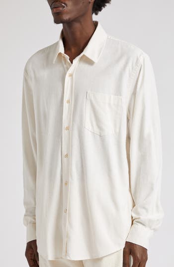 美品/OUR LEGACY CLASSIC SHIRT/WHT SILK/44 Our Legacy - Classic Shirt White Silk