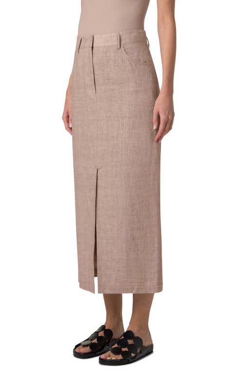 Akris Punto Slit-detail Midi Skirt In Beige