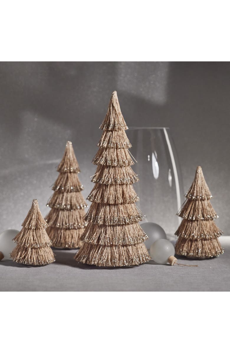 Zodax Medium Abaca Rope Christmas Tree, Alternate, color, Natural/ Champagne