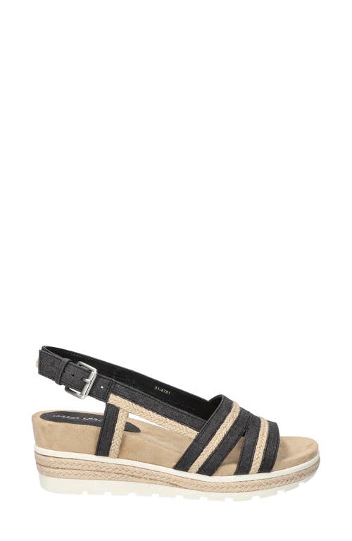 EASY STREET EASY STREET MEL ESPADRILLE SLINGBACK PLATFORM WEDGE SANDAL 