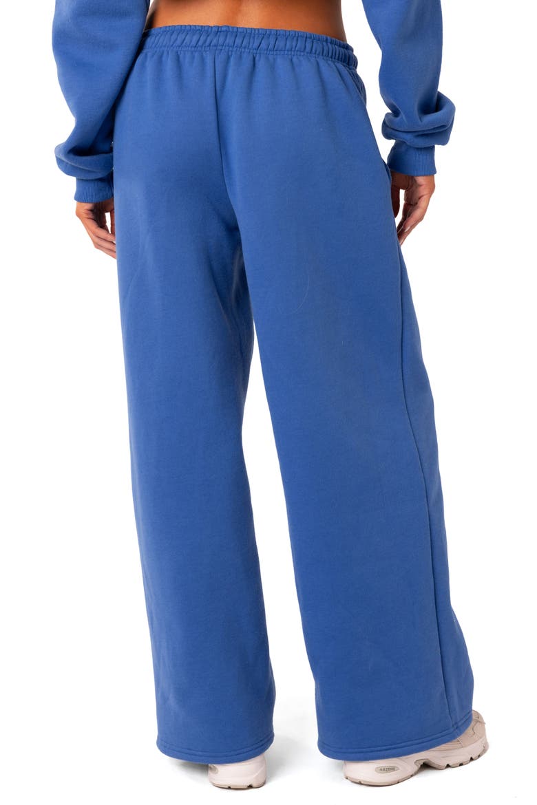 Breanna Low Rise Wide Leg Sweatpants, Alternate, color, BLUE