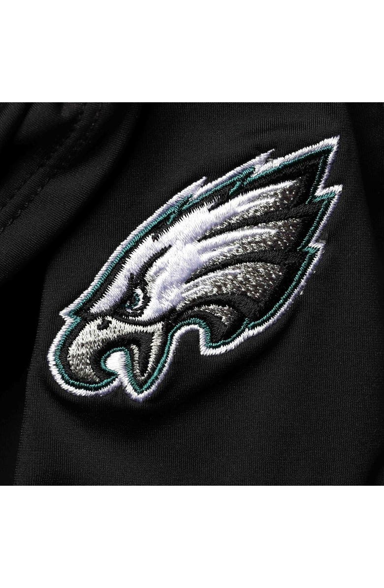 Tommy Bahama Women's Tommy Bahama Black Philadelphia Eagles Pearl Clara Wrap One-Piece Swimsuit, Alternate, color,