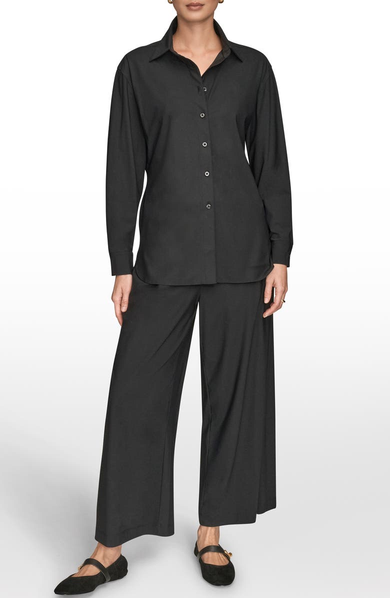 Donna Karan New York Front Button Shirt, Alternate, color, Black