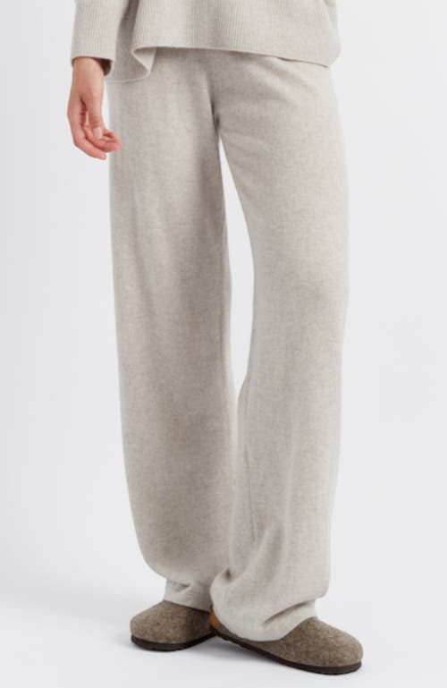 Chinti & Parker Pure Cashmere Wide Leg Pants In Smokey Taupe