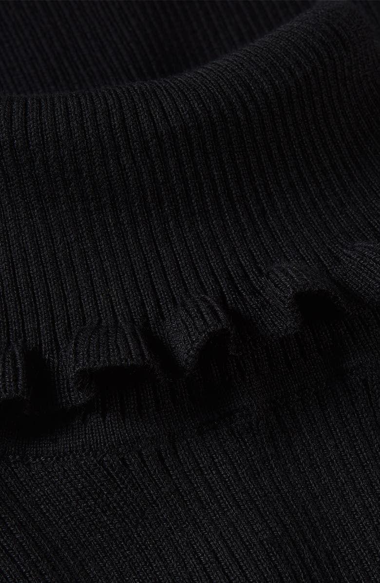 Boden Frill Turtleneck Cotton Blend Sweater, Alternate, color, 