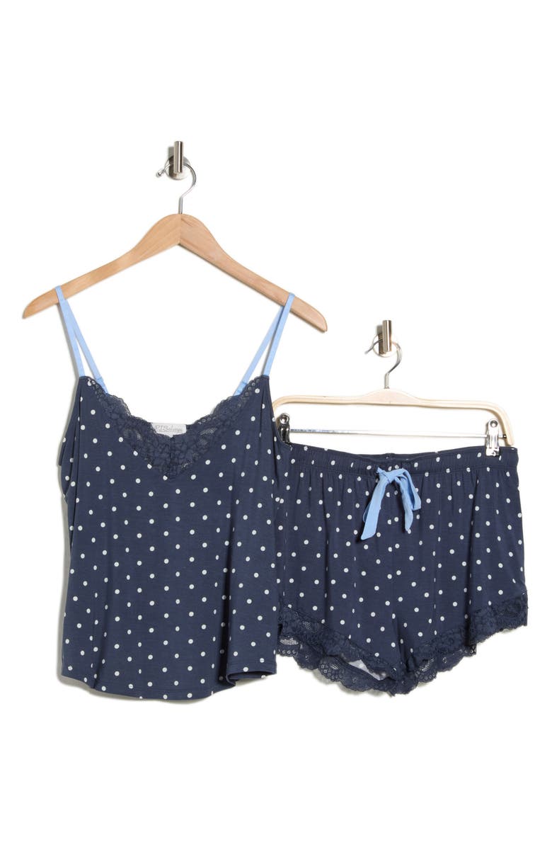 PJ Salvage Polka Dot Party Short Pajamas, Alternate, color, Navy