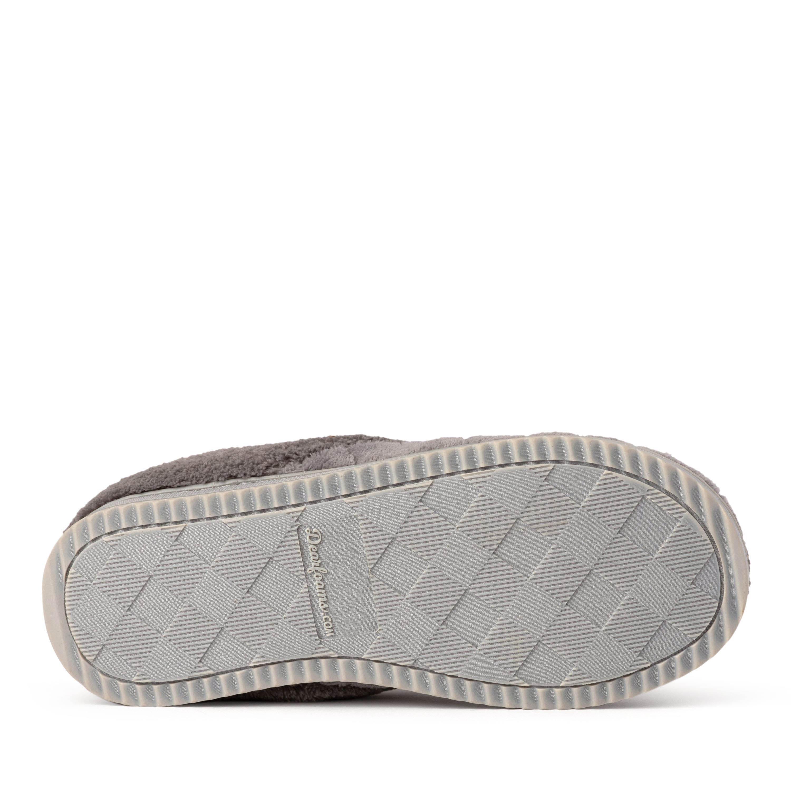 DEARFOAMS Libby Quilted Terry Clog Slipper, Alternate, color, Medium Grey