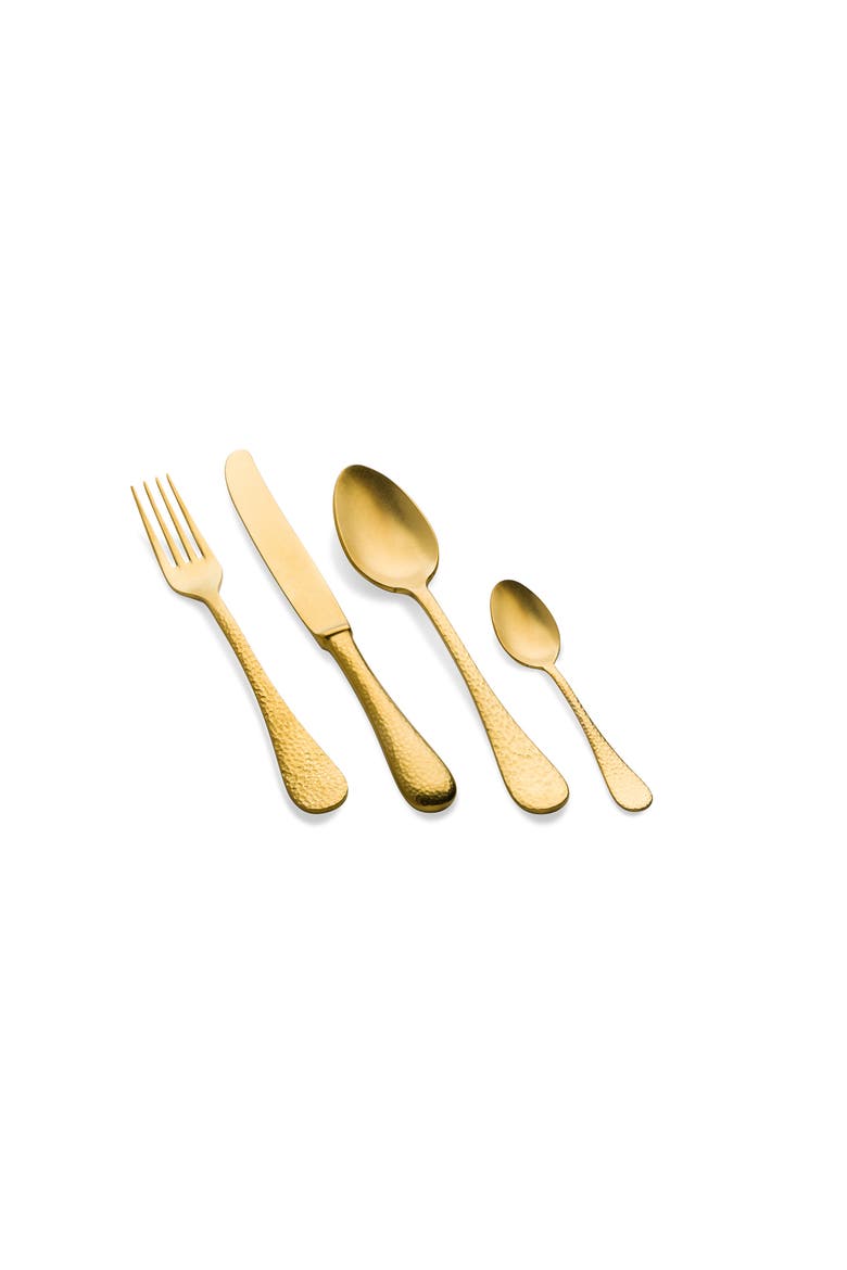 Epoque Pewter Flatware Set - 32 Pieces, Alternate, color, Gold