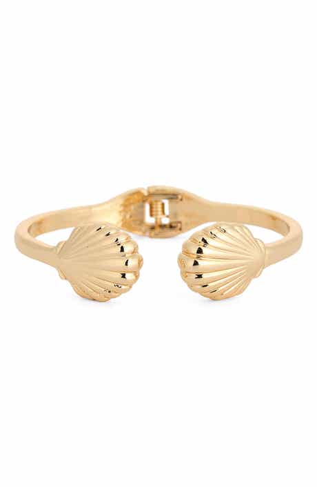 NORDSTROM RACK Metal Shell Cuff Bracelet
