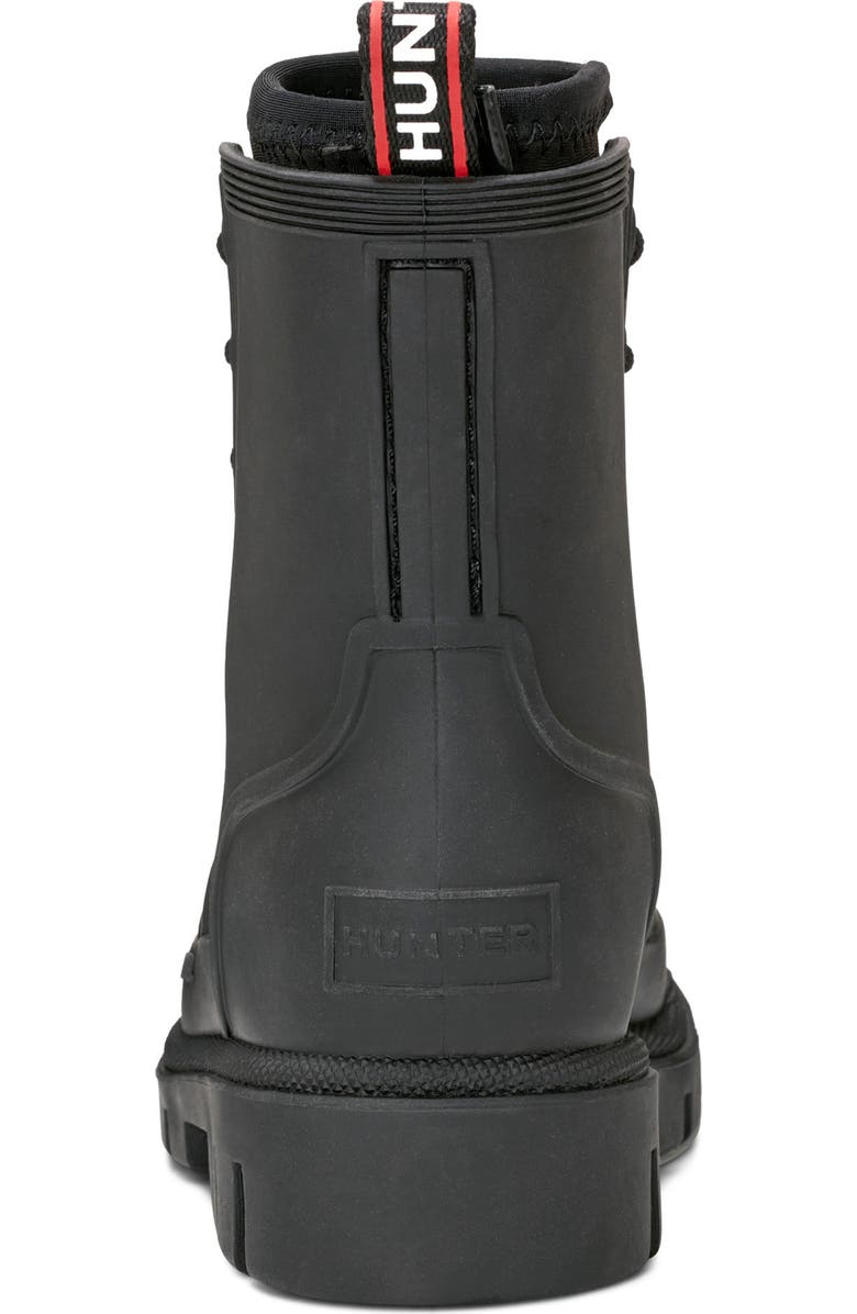 Hunter Kids' Stomper Lace-Up Boot, Alternate, color, Black/Black/White/Red