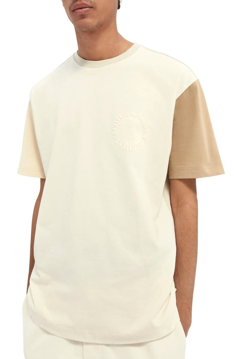 Scotch & Soda Oversize Colorblock T-Shirt, Main, color, 