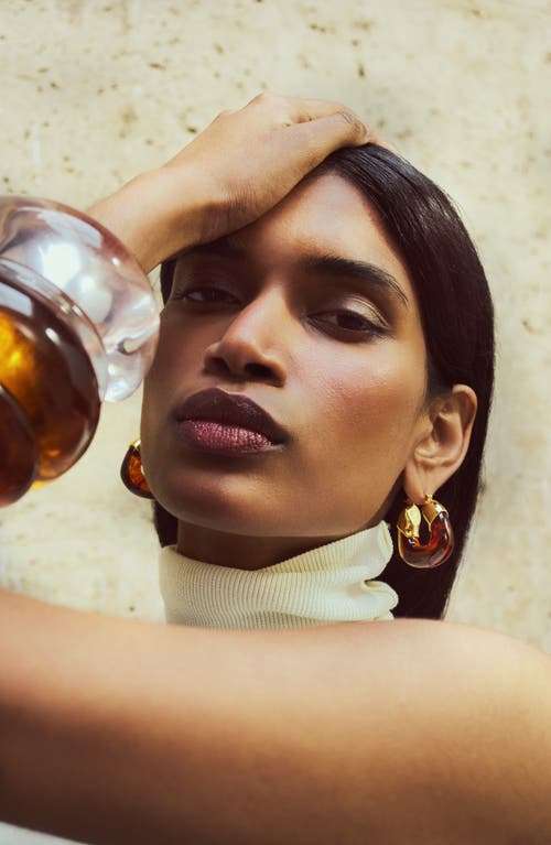 Lizzie Fortunato Mini Organic Hoop Earrings In Brown