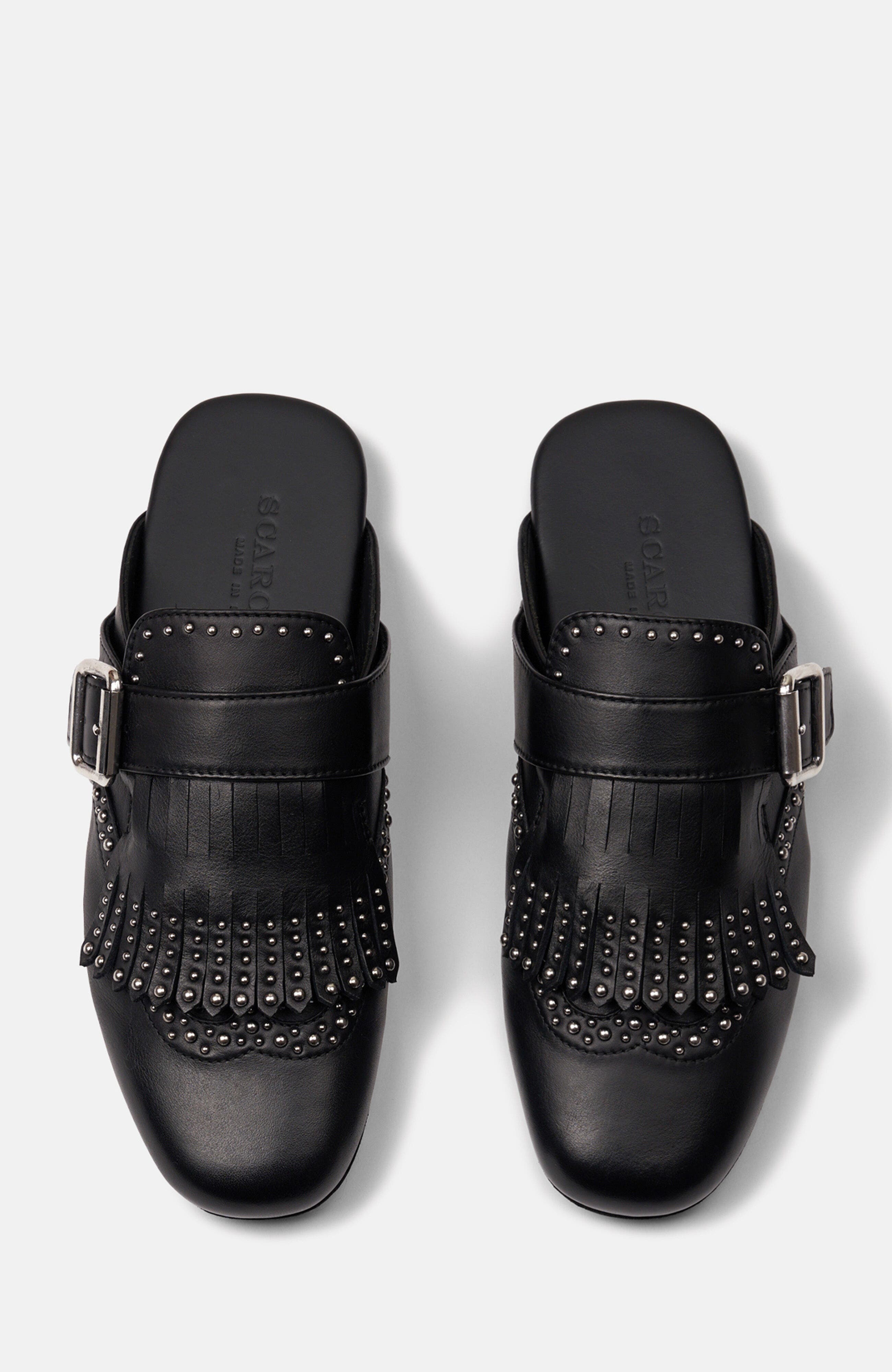 Gaia Mules, Alternate, color, Black - Calf