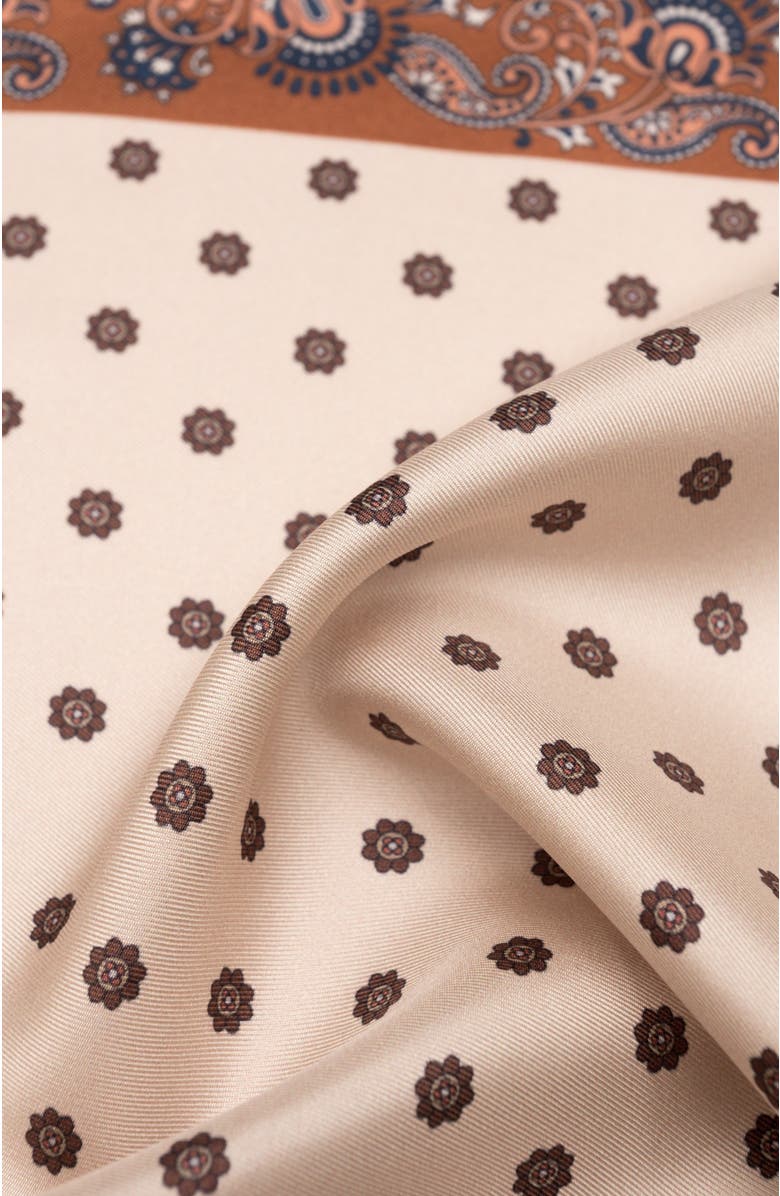 Elizabetta Sangiovese - Silk Pocket Square for Men, Alternate, color, Copper