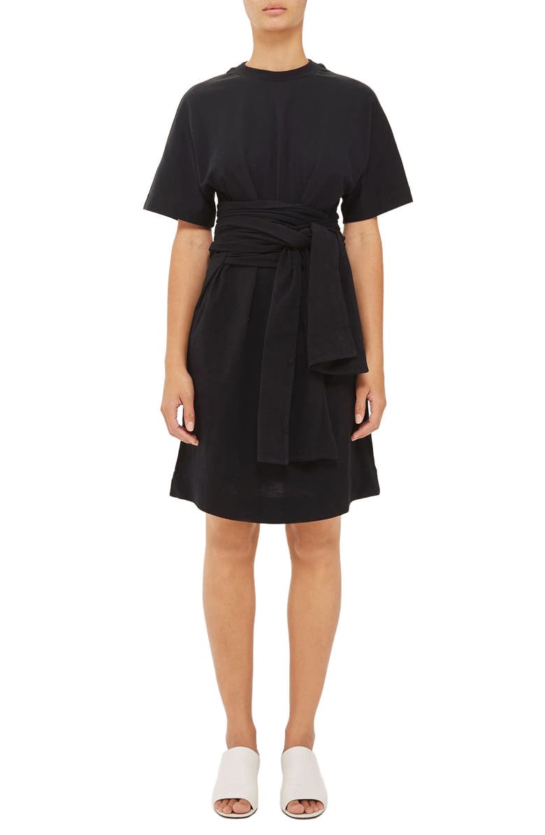 Topshop Boutique Wrap Waist T-Shirt Dress, Main, color,