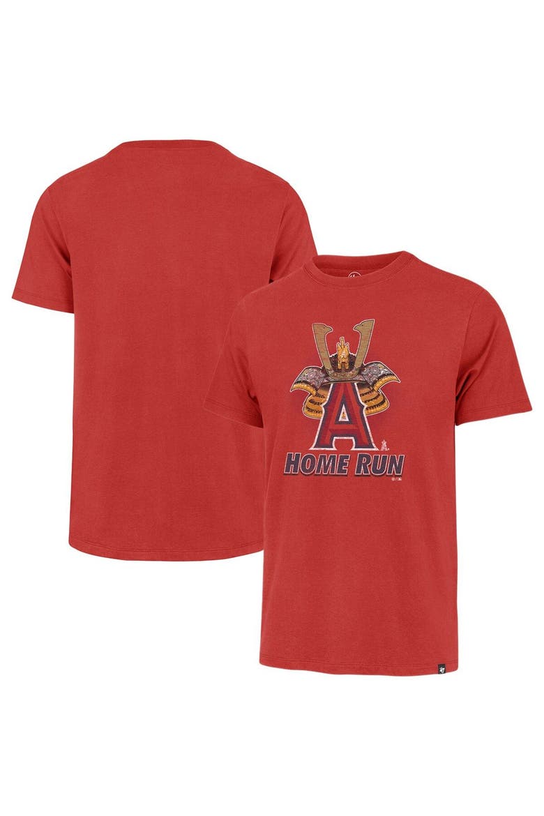 Men's '47  Red Los Angeles Angels HR Celebration T-Shirt, Main, color, Red