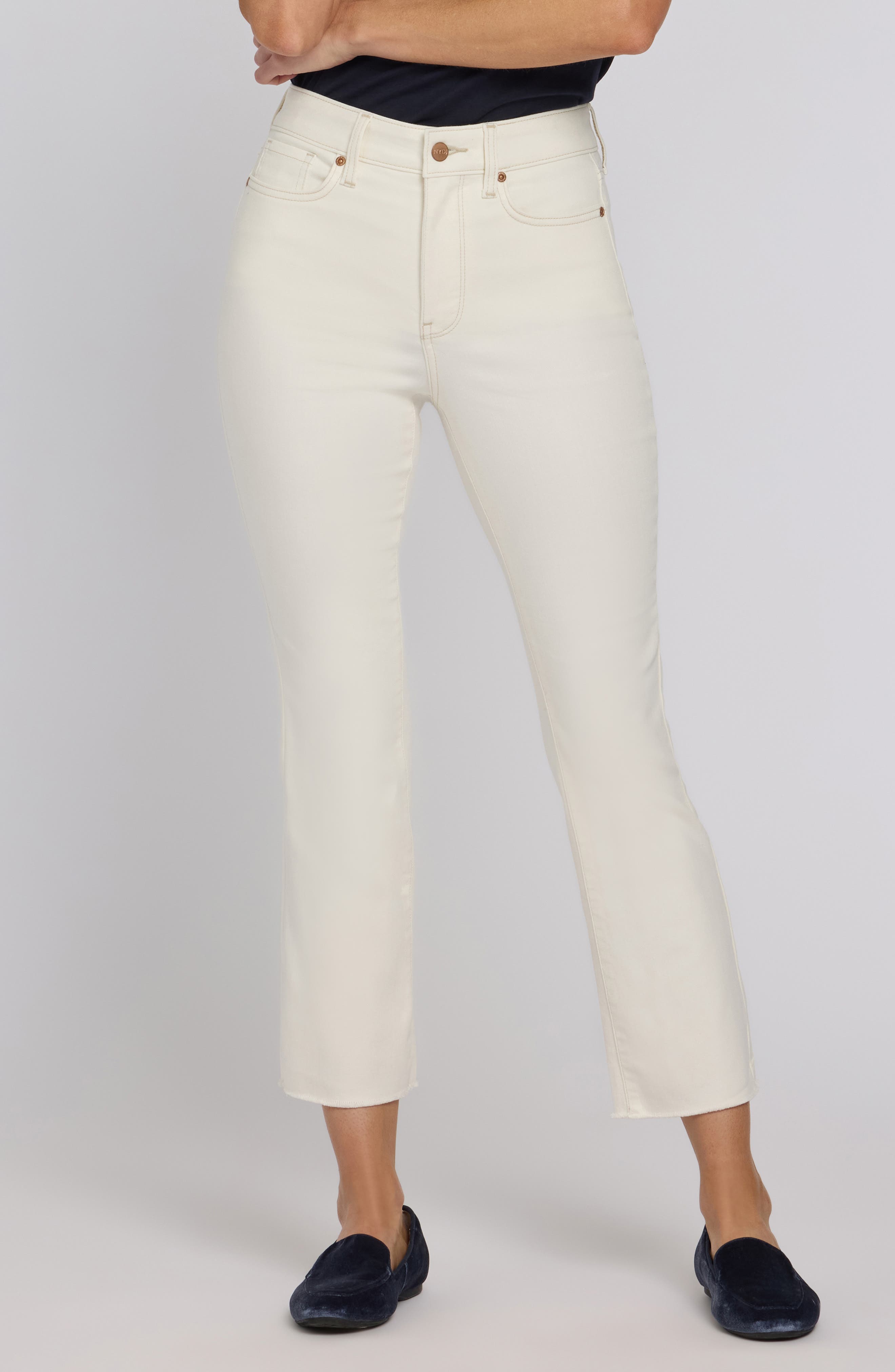 Cool Embrace Raw Hem Ankle Slim Bootcut Jeans - image 3