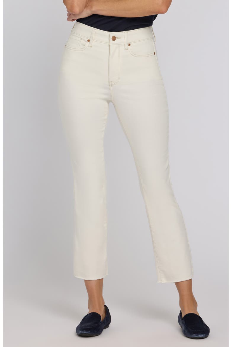 Cool Embrace® Raw Hem Ankle Slim Bootcut Jeans, Main, color, VINTAGE WHITE