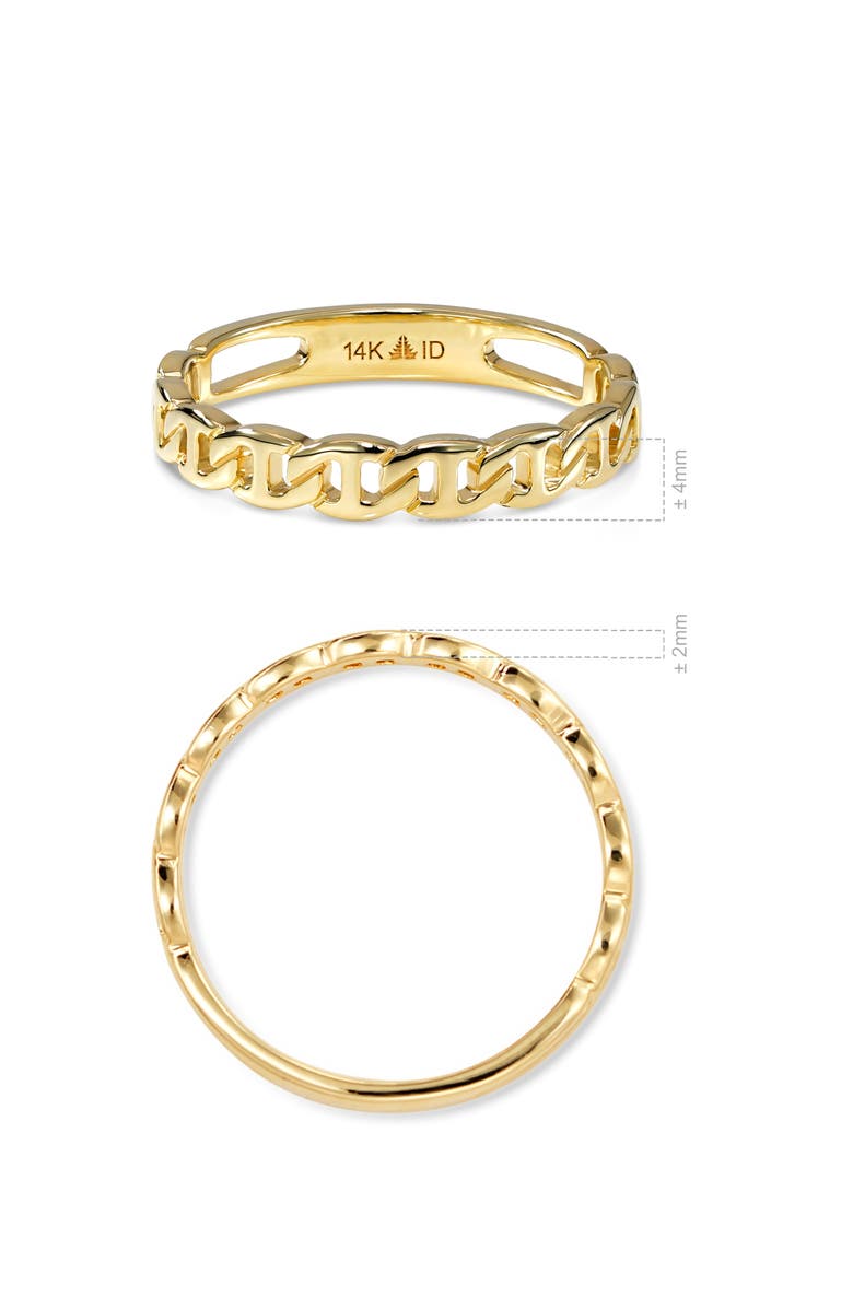 DEVATA Mariner Anchor Ring in 14K Gold, 4mm, Alternate, color, Yellow Gold