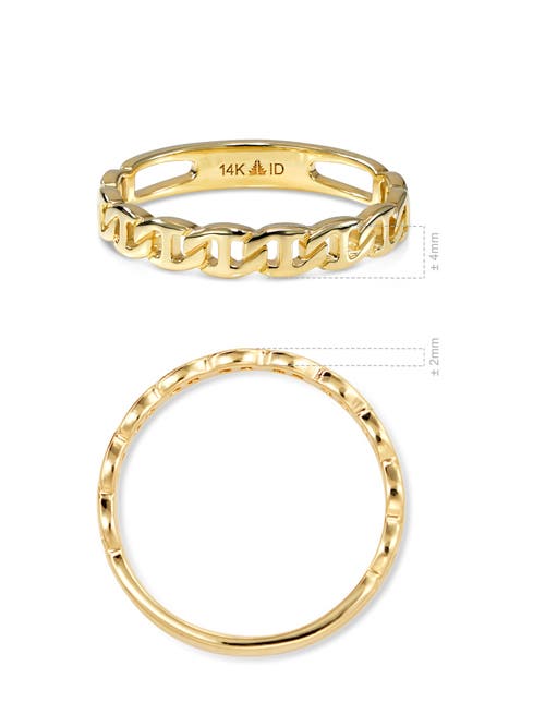 Devata Mariner Anchor Ring In Gold