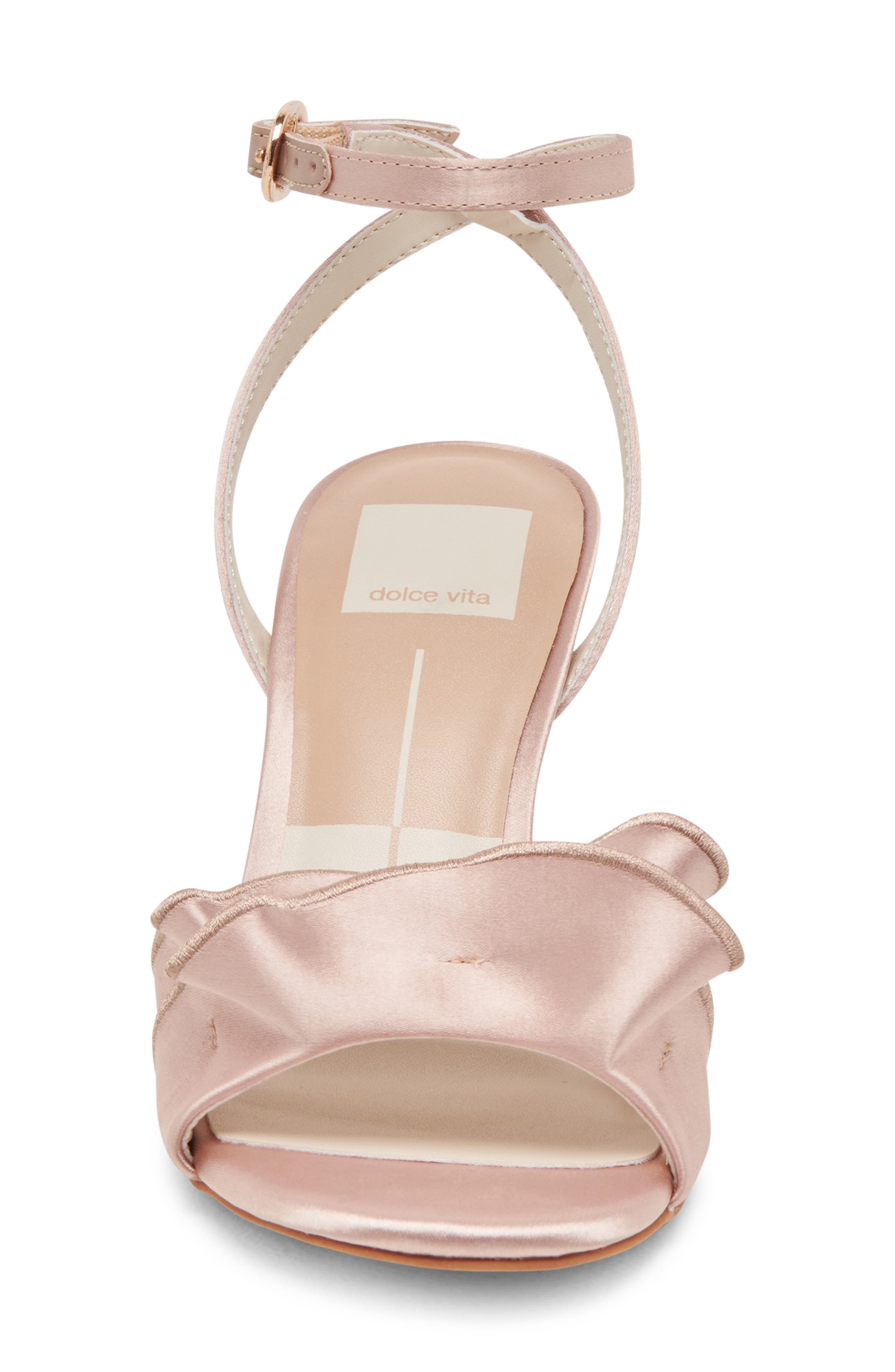 Dolce Vita Lunete Ankle Strap Sandal, Alternate, color, Lt Blush Satin