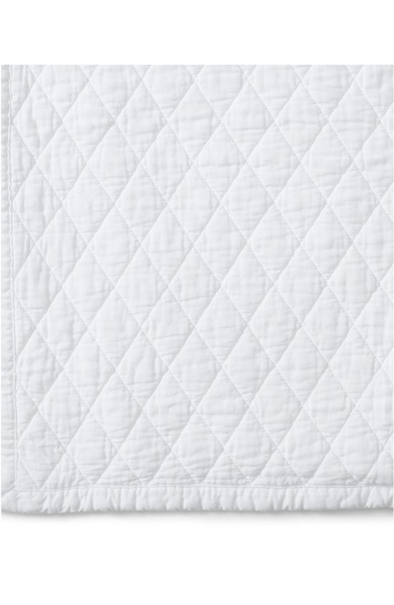 Lands' End Solid Diamond Double Voile Pillow Sham, Alternate, color, White